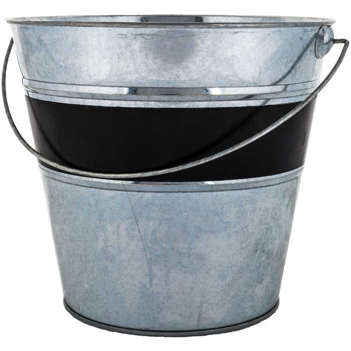 Galvanized Metal Bucket With Chalkboard Band Hobby Lobby 654541